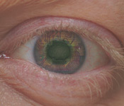 Man with circuit eye